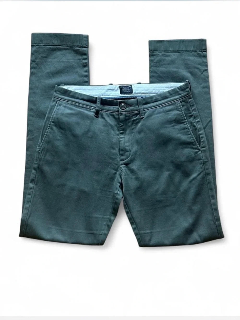 💜 J. Crew Green Stretch 484 Slim Chino Pants (W28 L32)
